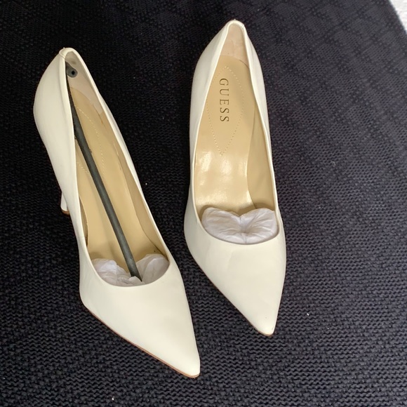 Guess Shoes - Guess white pointed leather shoes size 10M .